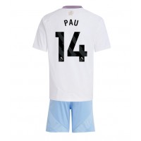 Camisa de Futebol Aston Villa Pau Torres #14 Equipamento Secundário Infantil 2024-25 Manga Curta (+ Calças curtas)